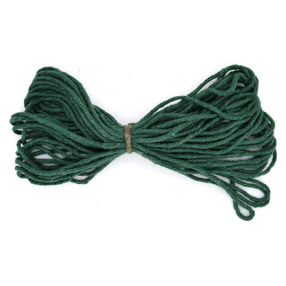 Premium Green Macrame Cord Twine, 50 m / 164 ft of 2 mm Thick Natural Cotton Thread Yarn Macrame Rope for DIY Crafts (Hank)