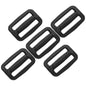 3 Bar Tri Glide Sliders Buckles Fasteners for 25 mm / 1 in Webbing Strap, Backpack, Bag - Black, Plastic (Pack of 5)