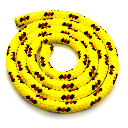 6mm x 100 metres / 328 ft of Yellow & Red Polypropylene Rope, Solid Braided Poly Rope Cord Twine for Boating, Yachting, Camping