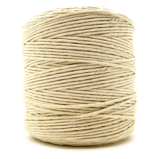 Premium Sandy Beige Macrame Cord Twine, 200 m / 656 ft of 3 mm Thick Natural Cotton Thread Yarn Macrame Rope (Reel)