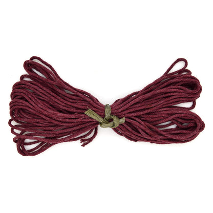 Premium Maroon Macrame Cord Twine, 20 m / 65 ft of 2 mm Thick Natural Cotton Thread Yarn Macrame Rope for DIY Crafts (Hank)