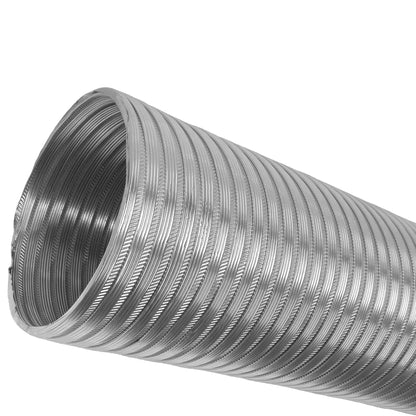 Aluminium Flexible Pipe Expandable Alloy Air Duct Tube Heat Resistant Hose (Length: 3 m / 10 ft, Diameter: 100 mm / 4 in)