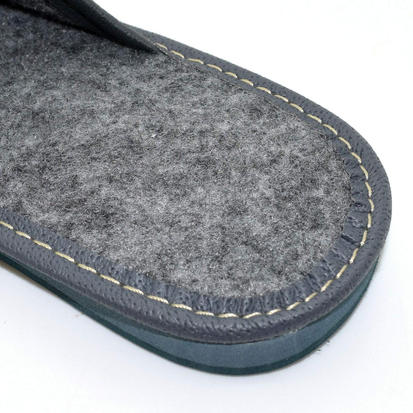 Women's Grey Felt Slippers Comfort House Slip On Shoes (Size 8 UK)