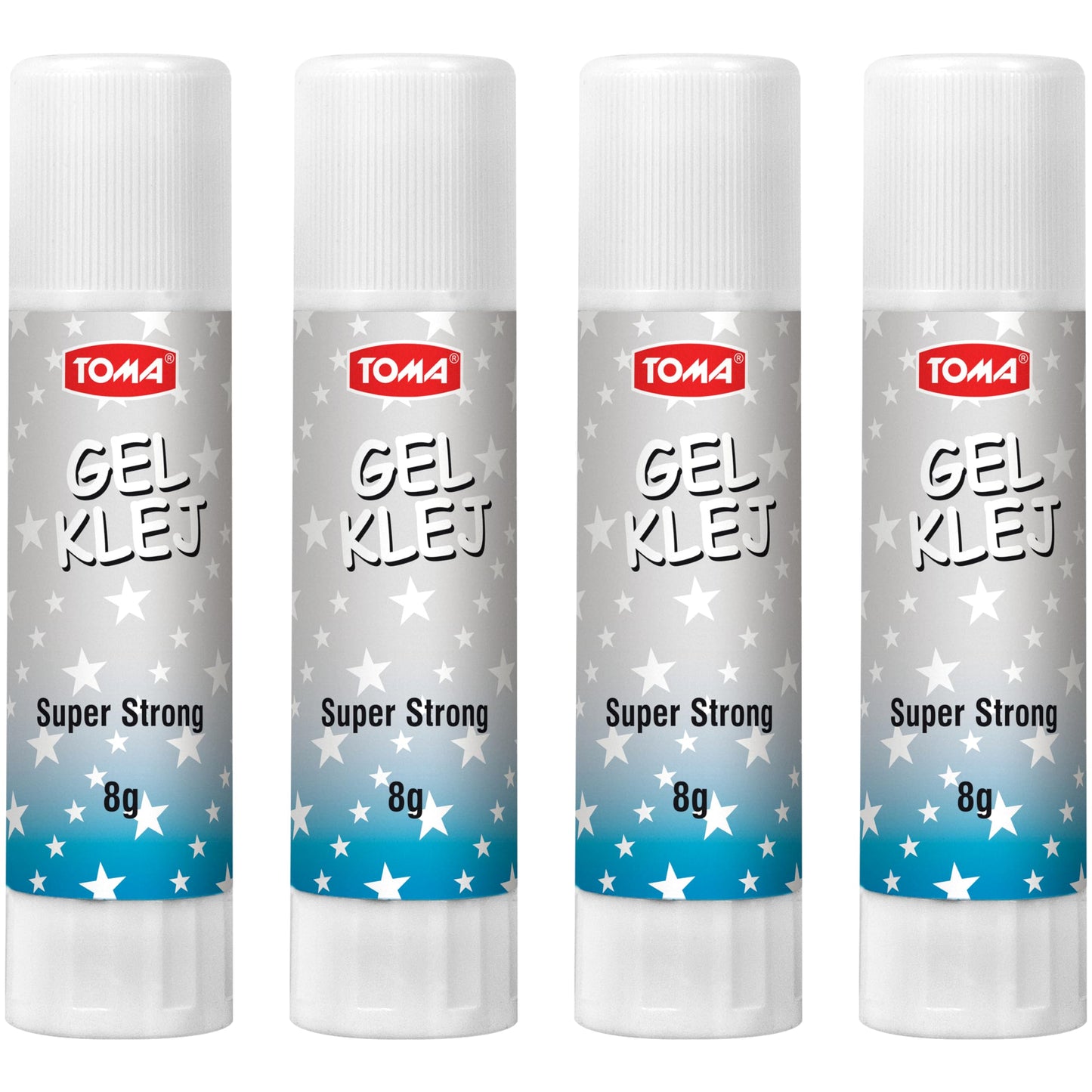 8 g Glue Sticks, Gel Glue Sticks, Clear, Washable, Non-toxic, Odourless, Ideal for School, Office, Everyday Use (Pack of 4)