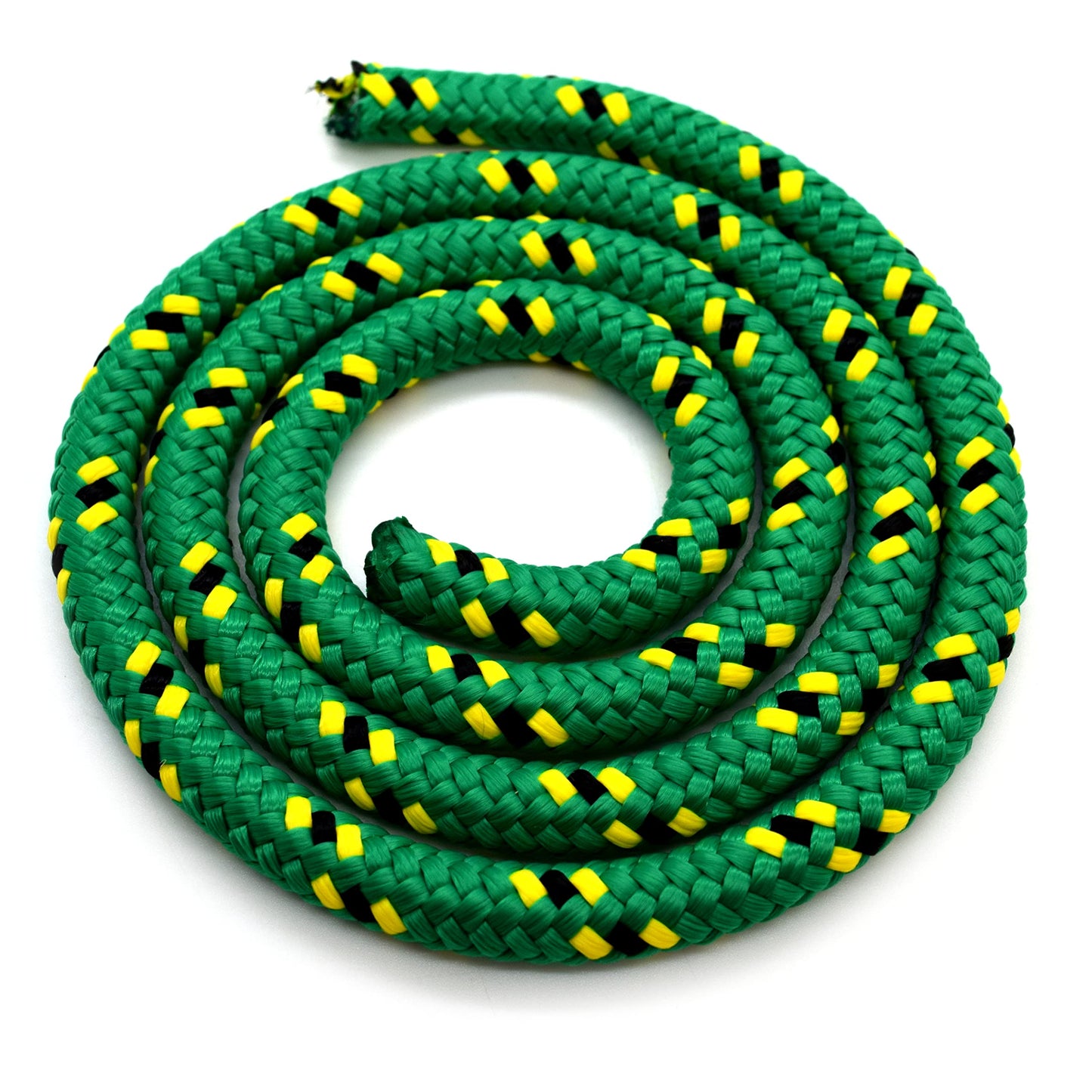 5mm x 100 metres / 328 ft of Green & Yellow Polypropylene Rope, Solid Braided Poly Rope Cord Twine for Boating, Yachting, Camping