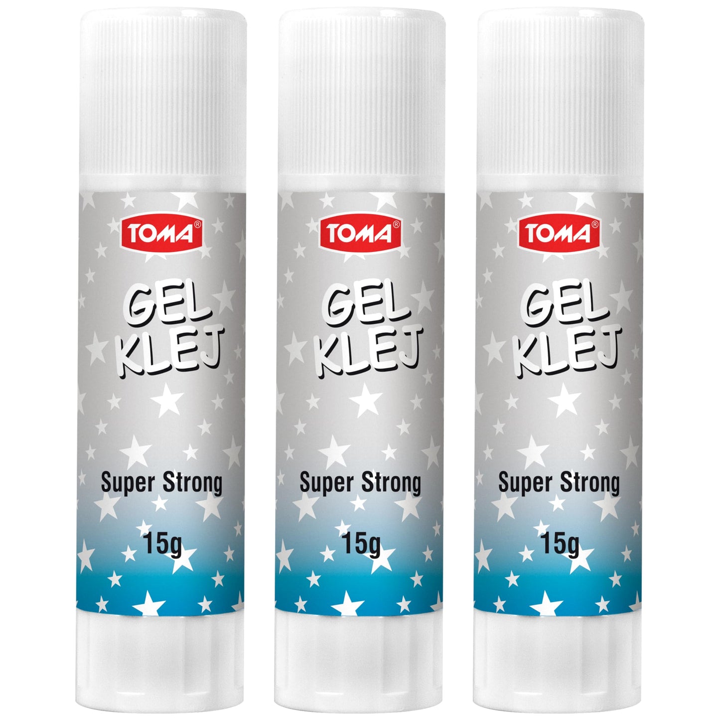 15 g Glue Sticks, Gel Glue Sticks, Clear, Washable, Non-toxic, Odourless, Ideal for School, Office, Everyday Use (Pack of 3)