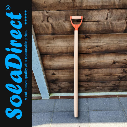 D Type Shaft Handle to suit Shovel, Spade or Fork (100 cm / 39 in Long) Plastic Replacement Spare Part