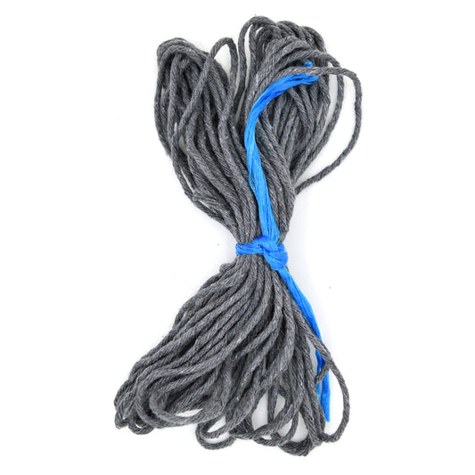 Premium Anthracite Grey Macrame Cord Twine, 20 m / 65 ft of 2 mm Natural Cotton Thread Yarn Macrame Rope for DIY Crafts (Hank)