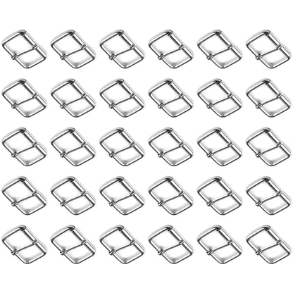 30 Pcs Buckles Set for 40 mm / 1.57" Webbing Strap, 30 x Belt Loops, Metal, Silver, Bag Making, Accessories, Straps, DIY, Crafts