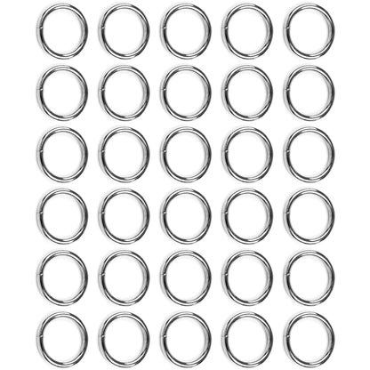 30 Pcs Buckles Set for 25 mm / 1" Webbing Strap, 30 x O Rings, Metal, Silver, Bag Making, Accessories, Straps, DIY, Crafts