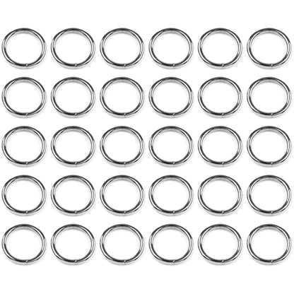 30 Pcs Buckles Set for 25 mm / 1" Webbing Strap, 30 x O Rings, Metal, Silver, Bag Making, Accessories, Straps, DIY, Crafts