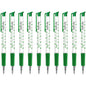 Ballpoint Pens, Retractable Smudge Free Pens, Extra Fine Point 0.5 mm, Ideal for School, Office, Everyday Use (Green, 10 Pens)