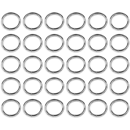 30 Pcs Buckles Set for 25 mm / 1" Webbing Strap, 30 x O Rings, Metal, Silver, Bag Making, Accessories, Straps, DIY, Crafts