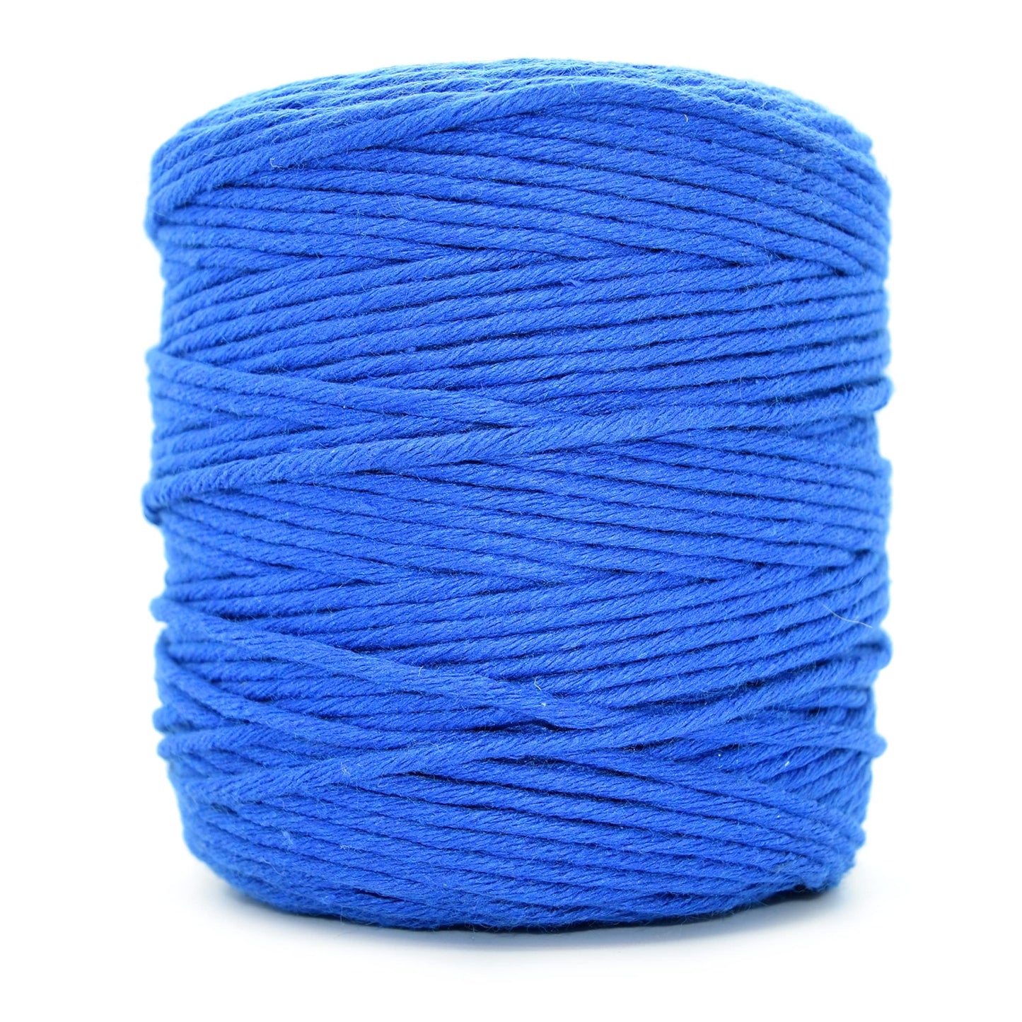 Premium Royal Blue Macrame Cord Twine, 100 m / 328 ft of 5 mm Thick Natural Cotton Thread Yarn Macrame Rope (Reel)