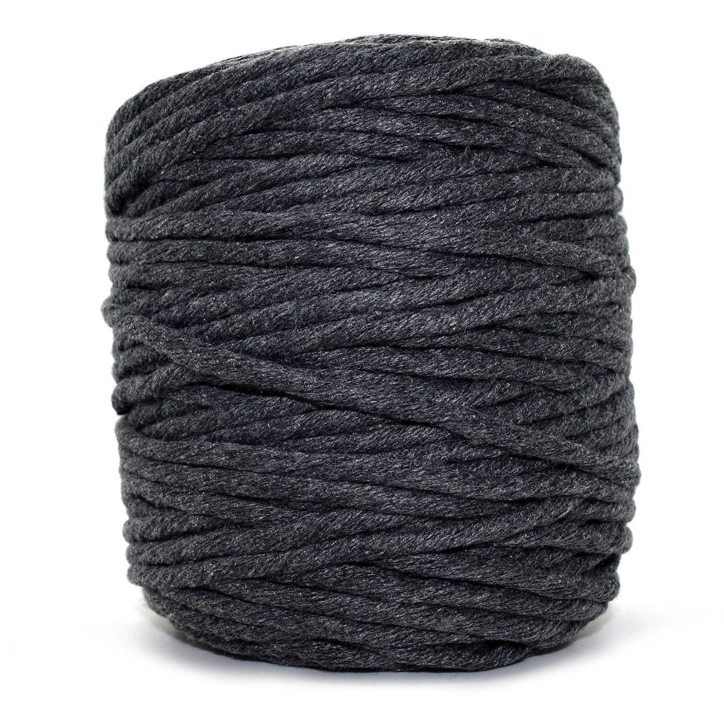 Premium Anthracite Grey Macrame Cord Twine, 200 m / 656 ft of 3 mm Thick Natural Cotton Thread Yarn Macrame Rope (Reel)