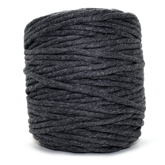 Premium Anthracite Grey Macrame Cord Twine, 200 m / 656 ft of 3 mm Thick Natural Cotton Thread Yarn Macrame Rope (Reel)