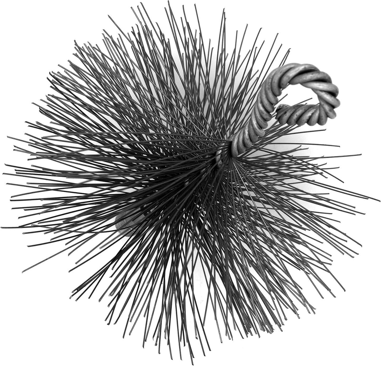 Chimney Brush Head, Stiff Metal Wire Chimney Brush Head, Removes Stubborn Dirt and Debris from Flue and Chimney Walls (Diameter: 1