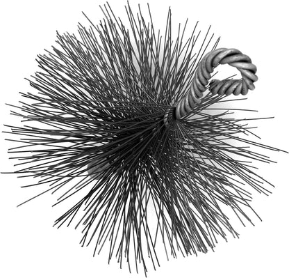 Chimney Brush Head, Stiff Metal Wire Chimney Brush Head, Removes Stubborn Dirt and Debris from Flue and Chimney Walls (Diameter: 1