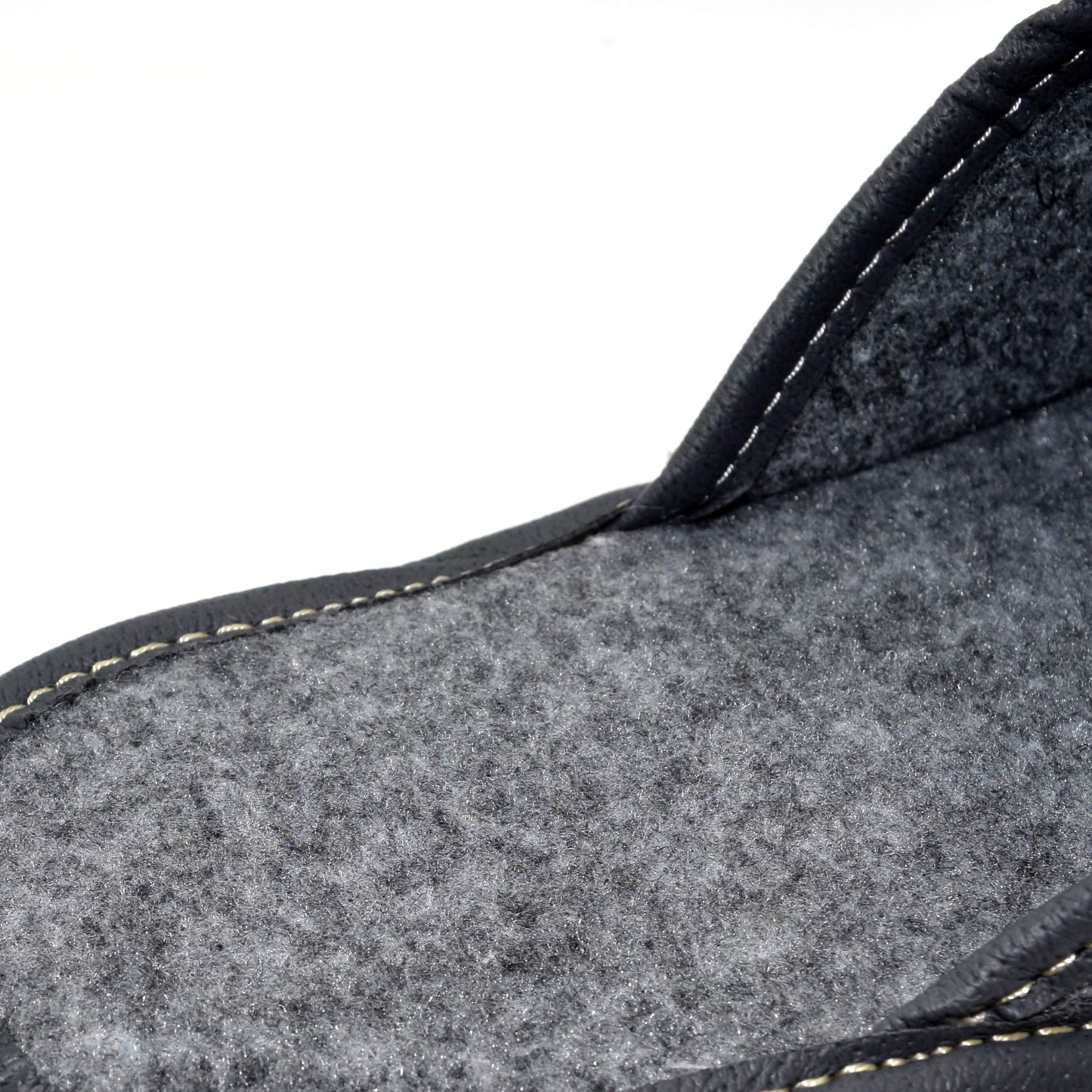 Men's Grey Felt Lined Slip On Mules Comfortable Slippers FIL (9 UK)