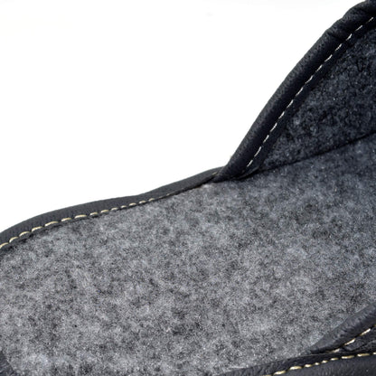 Men's Grey Felt Lined Slip On Mules Comfortable Slippers FIL (9 UK)