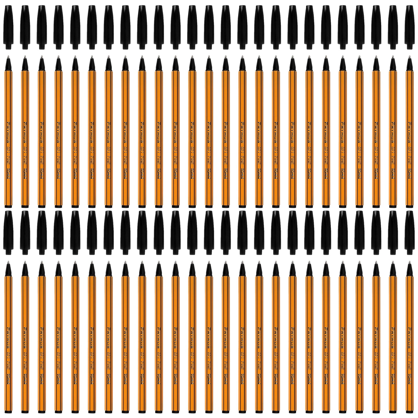 Ballpoint Pens, Smudge Free Ballpoint Pens, Fine Point 0.7 mm, Ideal for School, Office, Everyday Use (Black, 50 Pens)