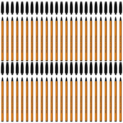 Ballpoint Pens, Smudge Free Ballpoint Pens, Fine Point 0.7 mm, Ideal for School, Office, Everyday Use (Black, 50 Pens)
