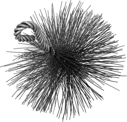 Chimney Brush Head, Stiff Metal Wire Chimney Brush Head, Removes Stubborn Dirt and Debris from Flue and Chimney Walls (Diameter: 1