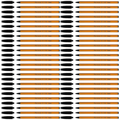 Ballpoint Pens, Smudge Free Ballpoint Pens, Fine Point 0.7 mm, Ideal for School, Office, Everyday Use (Black, 50 Pens)