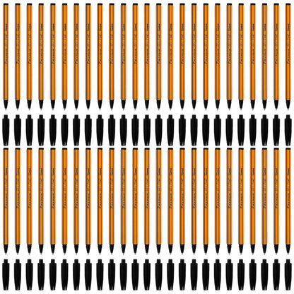 Ballpoint Pens, Smudge Free Ballpoint Pens, Fine Point 0.7 mm, Ideal for School, Office, Everyday Use (Black, 50 Pens)