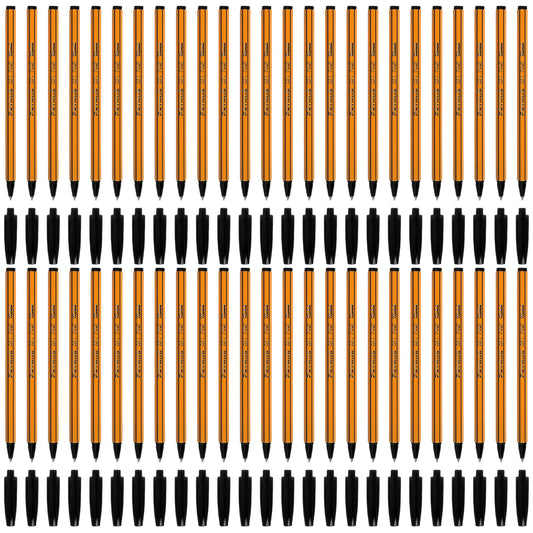 Ballpoint Pens, Smudge Free Ballpoint Pens, Fine Point 0.7 mm, Ideal for School, Office, Everyday Use (Black, 50 Pens)