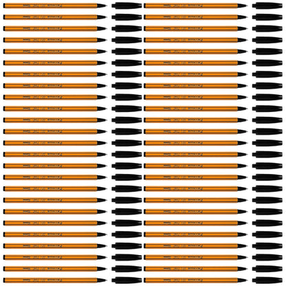 Ballpoint Pens, Smudge Free Ballpoint Pens, Fine Point 0.7 mm, Ideal for School, Office, Everyday Use (Black, 50 Pens)