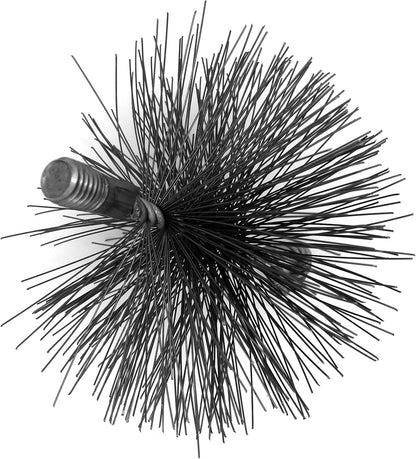 Chimney Brush Head, Stiff Metal Wire Chimney Brush Head, Removes Stubborn Dirt and Debris from Flue and Chimney Walls (Diameter: 1