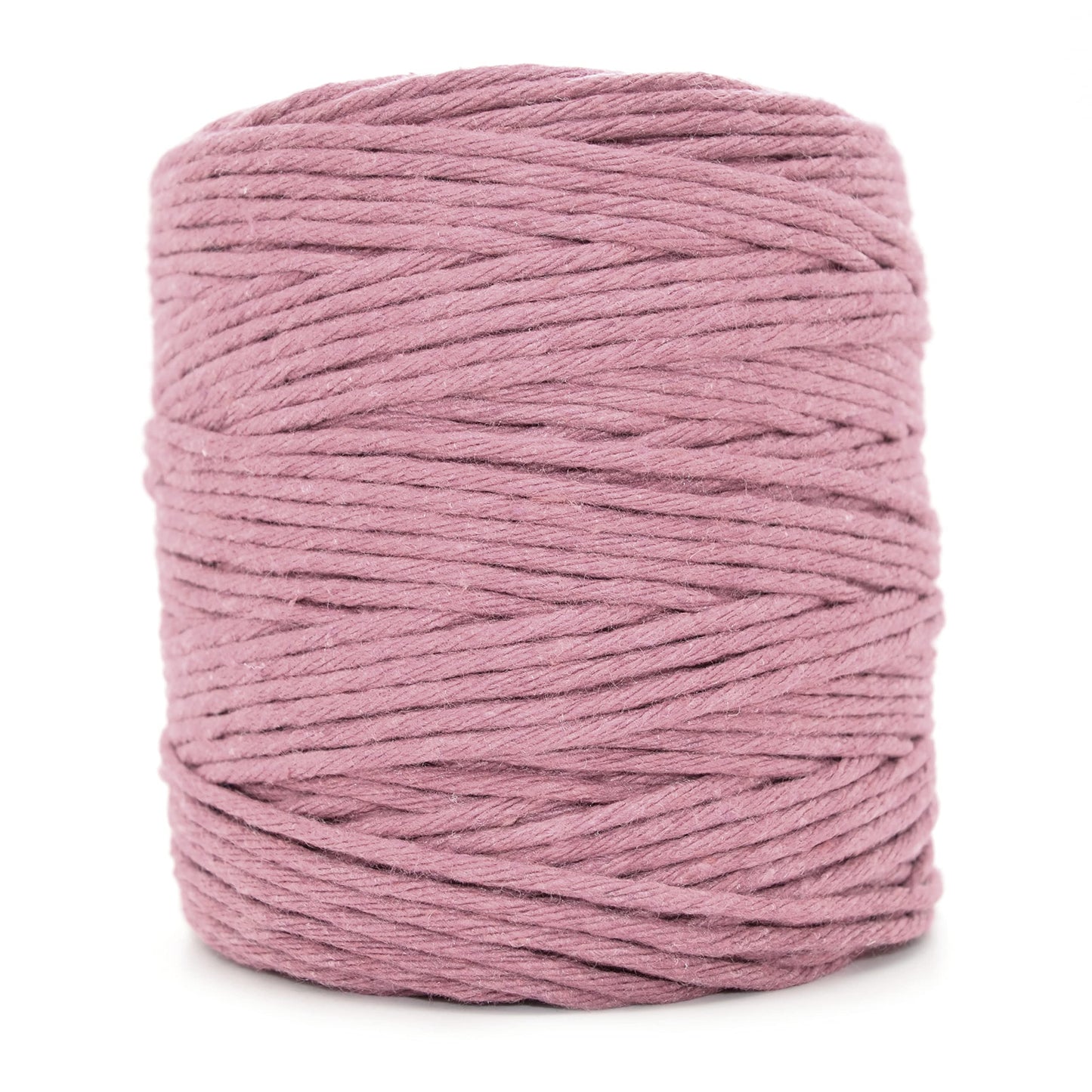 Premium Dusty Rose Macrame Cord Twine, 100 m / 328 ft of 5 mm Thick Natural Cotton Thread Yarn Macrame Rope (Reel)