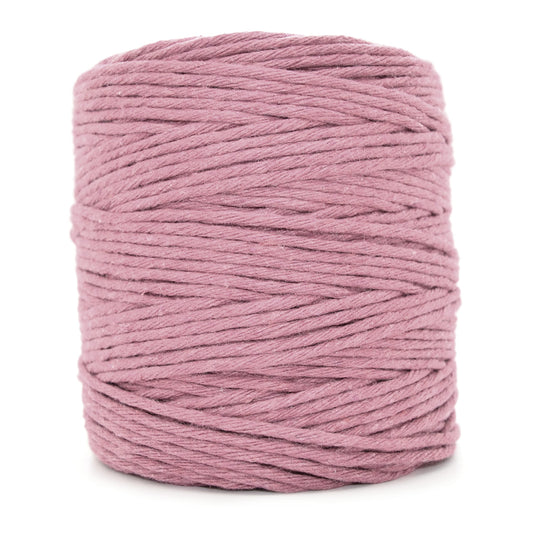 Premium Dusty Rose Macrame Cord Twine, 100 m / 328 ft of 5 mm Thick Natural Cotton Thread Yarn Macrame Rope (Reel)
