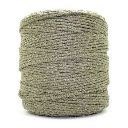 Premium Khaki Macrame Cord Twine, 100 m / 328 ft of 5 mm Thick Natural Cotton Thread Yarn Macrame Rope (Reel)