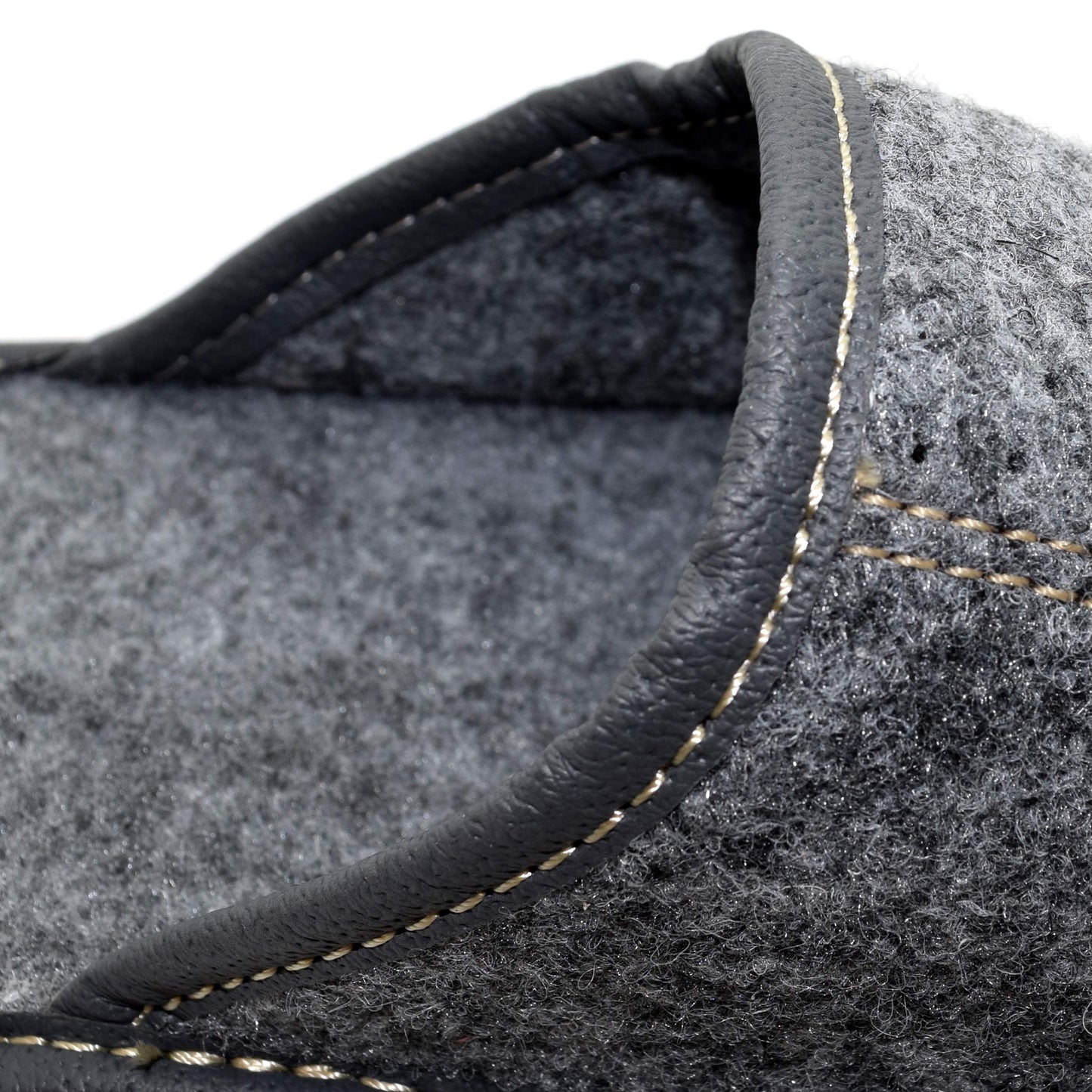 Men's Grey Felt Lined Slip On Mules Comfortable Slippers FIL (10 UK)