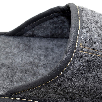 Men's Grey Felt Lined Slip On Mules Comfortable Slippers FIL (10 UK)