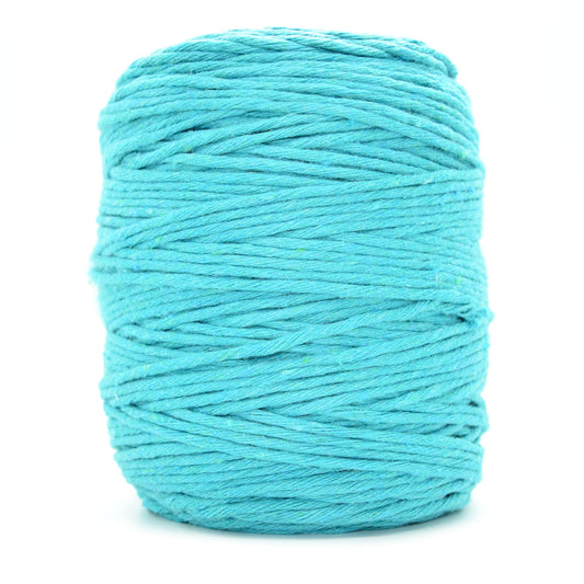 Premium Turquoise Macrame Cord Twine, 200 m / 656 ft of 3 mm Thick Natural Cotton Thread Yarn Macrame Rope (Reel)