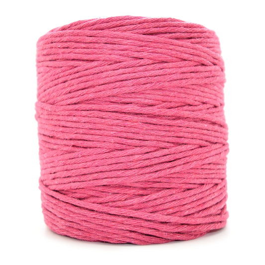 Premium Fuchsia Macrame Cord Twine, 200 m / 656 ft of 3 mm Thick Natural Cotton Thread Yarn Macrame Rope (Reel)