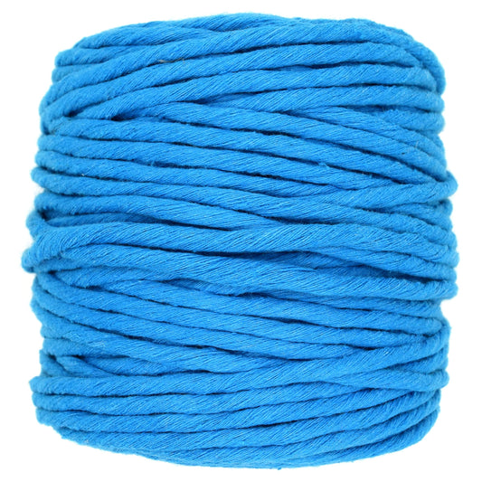 Premium Sapphire Macrame Cord Twine, 100 m / 328 ft of 5 mm Thick Natural Cotton Thread Yarn Macrame Rope (Reel)