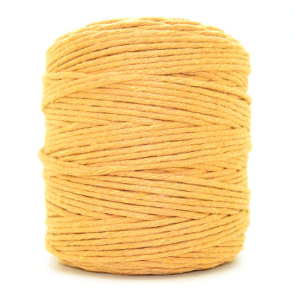 Premium Mustard Yellow Macrame Cord Twine, 100 m / 328 ft of 5 mm Thick Natural Cotton Thread Yarn Macrame Rope (Reel)