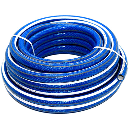 Garden Hose Pipe, 50 m / 164 ft Long, Premium Non-Kinking Reinforced 6 Layer Non-Toxic 1/2" Watering Irrigation Hosepipe (Blue)