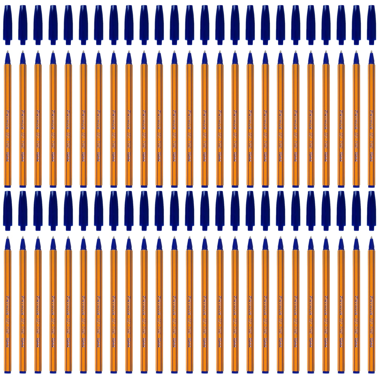 Ballpoint Pens, Smudge Free Ballpoint Pens, Fine Point 0.7 mm, Ideal for School, Office, Everyday Use (Blue, 50 Pens)