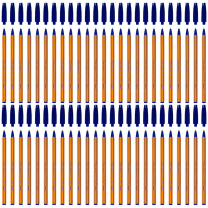 Ballpoint Pens, Smudge Free Ballpoint Pens, Fine Point 0.7 mm, Ideal for School, Office, Everyday Use (Blue, 50 Pens)