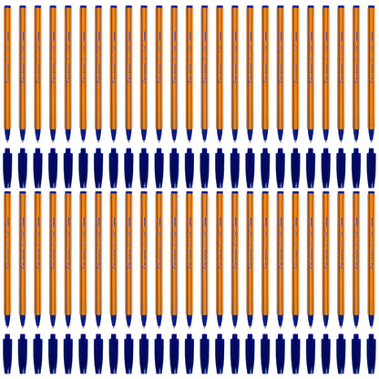 Ballpoint Pens, Smudge Free Ballpoint Pens, Fine Point 0.7 mm, Ideal for School, Office, Everyday Use (Blue, 50 Pens)