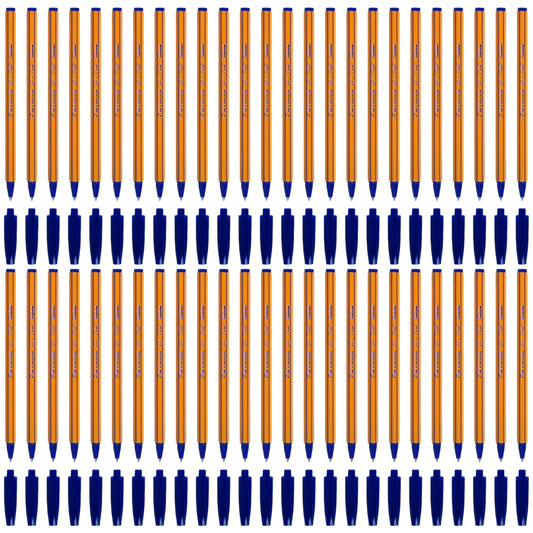 Ballpoint Pens, Smudge Free Ballpoint Pens, Fine Point 0.7 mm, Ideal for School, Office, Everyday Use (Blue, 50 Pens)