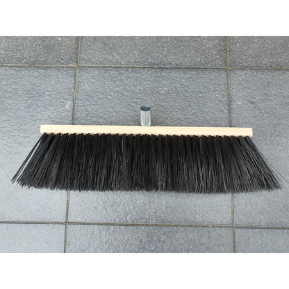 Traditional Wooden Broom with Extra Long Medium Soft Bristles (40 cm / 16 in, No Handle)