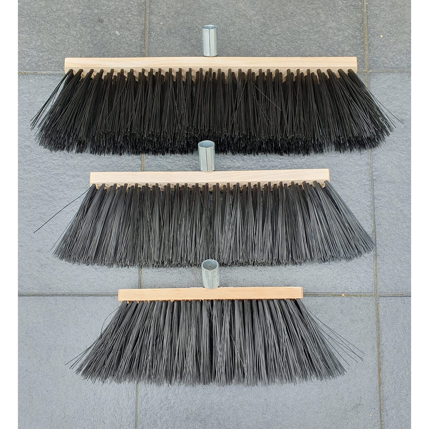 Traditional Wooden Broom with Extra Long Medium Soft Bristles (40 cm / 16 in, No Handle)