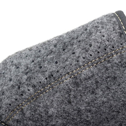 Men's Grey Felt Lined Slip On Mules Comfortable Slippers FIL (10 UK)