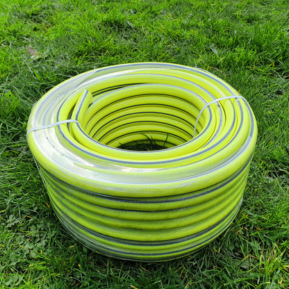 Garden Hose Pipe, 50 m / 164 ft Long, Reinforced 4 Layer Non-Toxic 1/2" Watering Irrigation Hosepipe, Phthalate Free (Yellow)